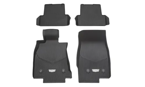 Всепогодные коврики 1–2-го рядов для Cadillac CT4 I, чёрный Jet Black, GM — фото 2