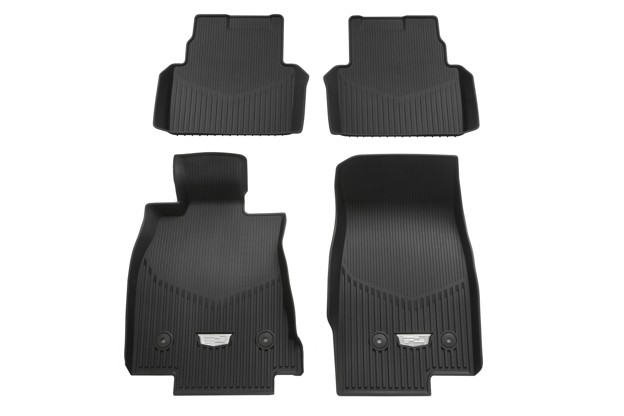 Всепогодные коврики 1–2-го рядов для Cadillac CT5 I, чёрный Jet Black, GM — фото 3