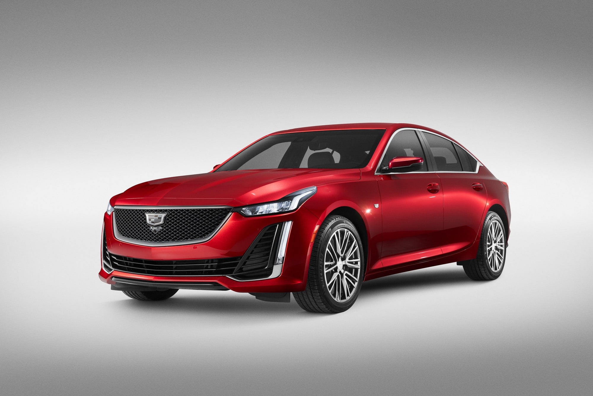Решётка радиатора для Cadillac CT5 I (2021–2024), серебристый, без камеры, GM — фото 4