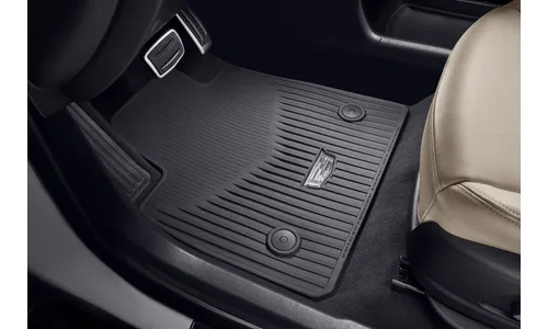Всепогодные коврики 1–2-го рядов для Cadillac XT6 I, чёрный Jet Black, GM — фото 1