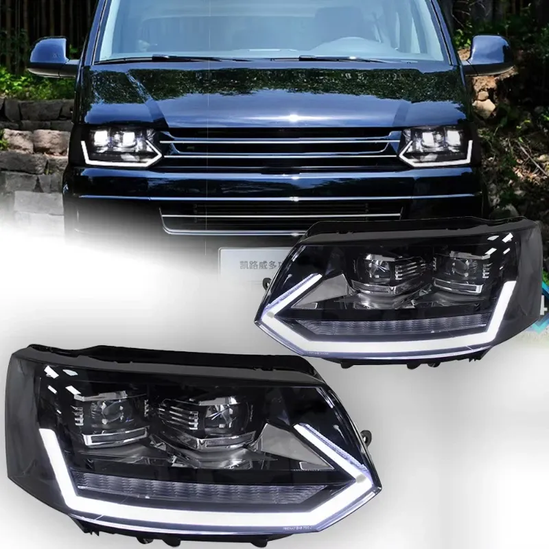 Фары передние LED с ходовыми огнями для VW Multivan Caravelle T5 (2014-2019), комплект, комплект, FT Carlight Carlight — фото 1