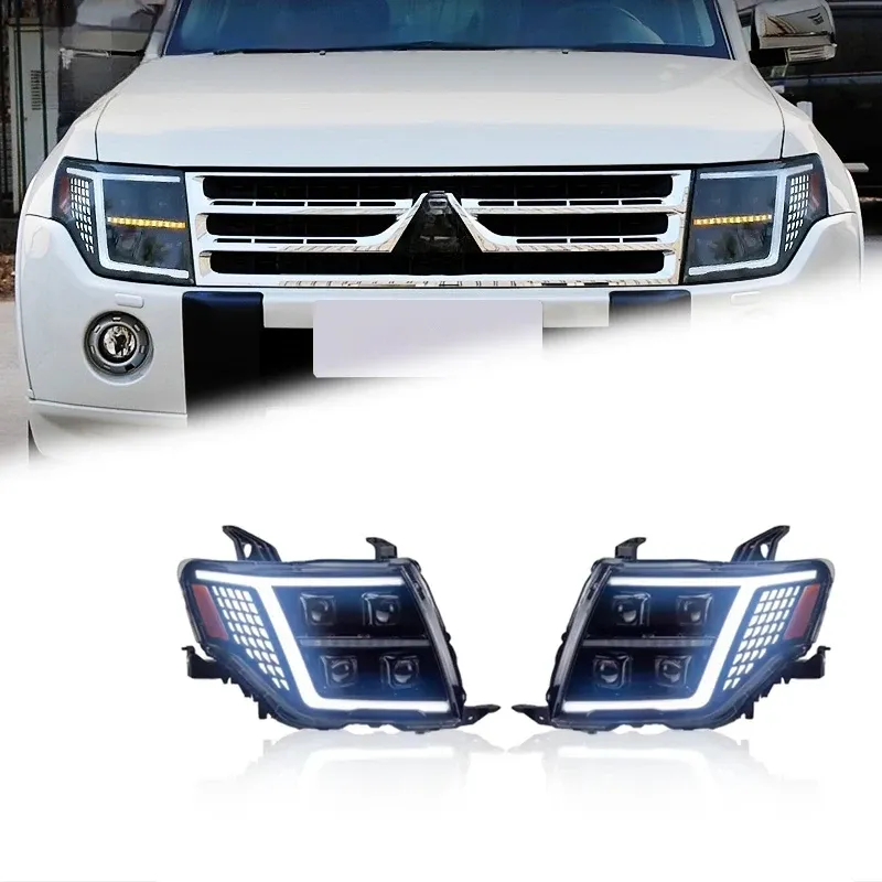 Фары Full LED проектор ДХО для Mitsubishi Pajero V93/V97 (2005-2021), комплект, комплект, FT Carlight Carlight — фото 1