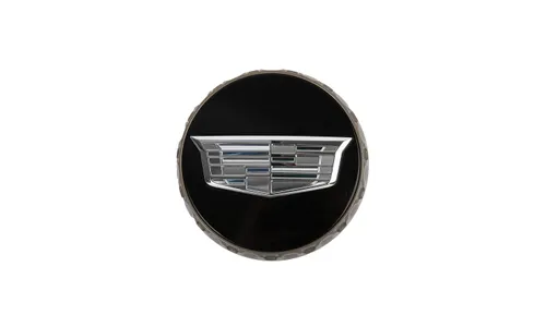 Центральный колпачок для Cadillac Escalade IQ / IQL, монохромная эмблема, бронзовый акцент, чёрный, GM — фото 1
