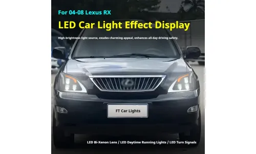 Фары передние LED с ходовыми огнями для Lexus RX (2004-2008), комплект, комплект, FT Carlight Carlight — фото 5