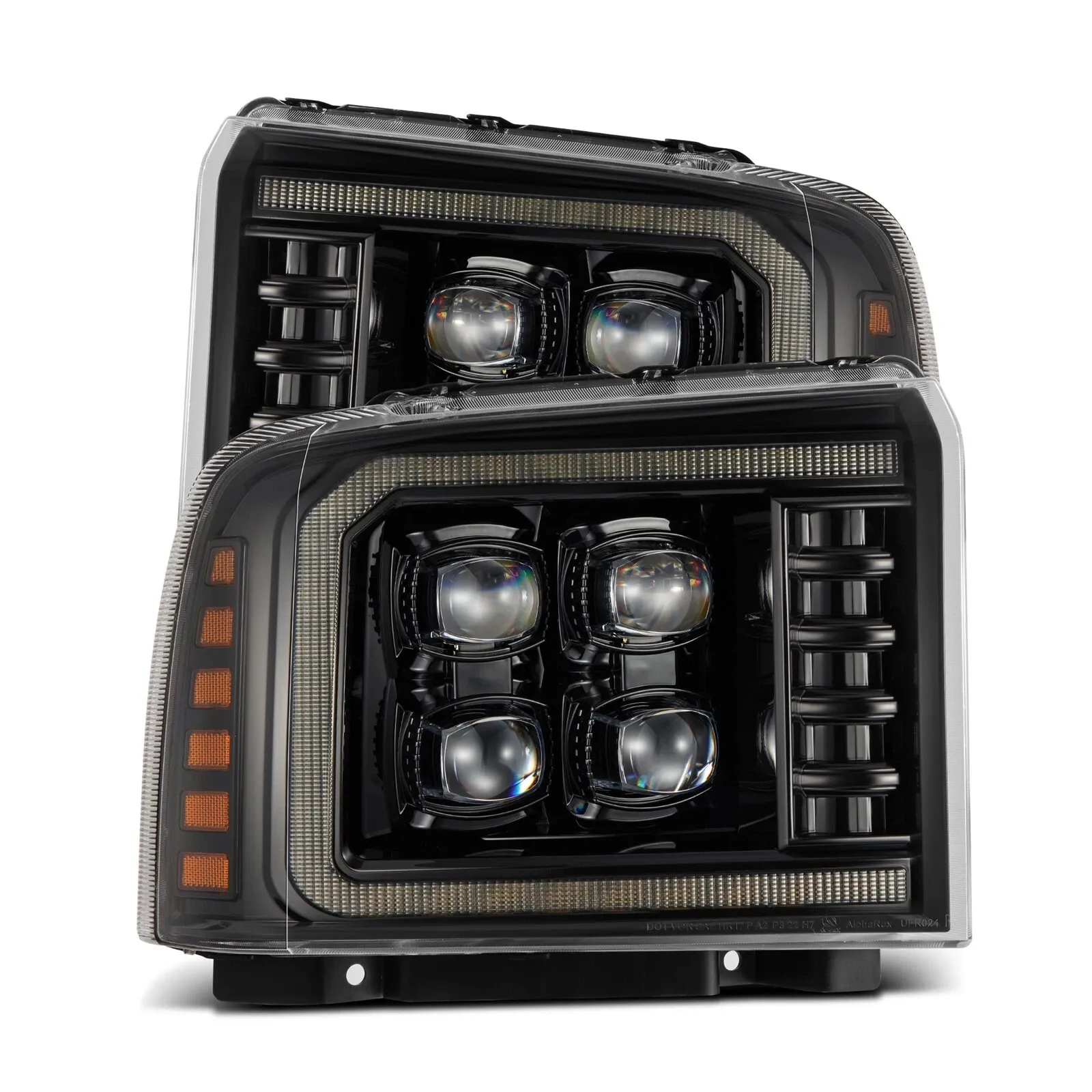 Фары проекторные Alpha-Black Nova для Ford F-250/350/450 2005–2007, AlphaRex — фото 2
