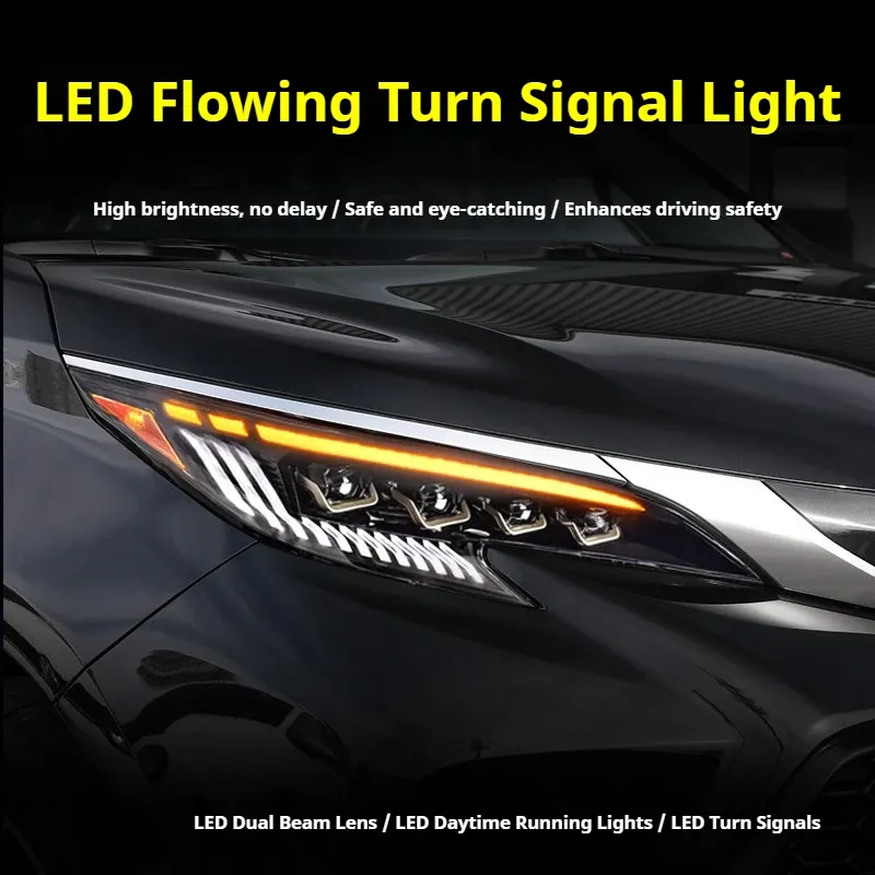 Фары передние LED с ходовыми огнями для Toyota Sienna Granvia (2021-2026), комплект, комплект, FT Carlight Carlight — фото 3