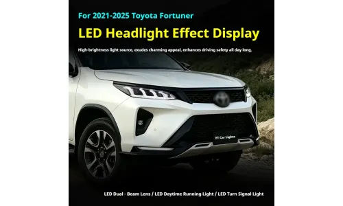 Фары передние LED с ходовыми огнями для Toyota Fortuner (2021-2025), комплект, комплект, FT Carlight Carlight — фото 5