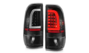 Ford F-250 Super Duty 1999-2007 задние фонари w/Light Bar, цвет черный Housing, коплект, ANZO USA — фото 1
