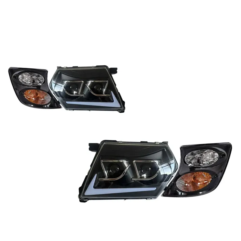 Фары передние LED с ходовыми огнями для Nissan Patrol Y61 (1999-2003), комплект, FT Carlight — фото 6