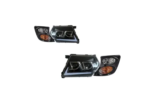 Фары передние LED с ходовыми огнями для Nissan Patrol Y61 (1999-2003), комплект, FT Carlight — фото 6