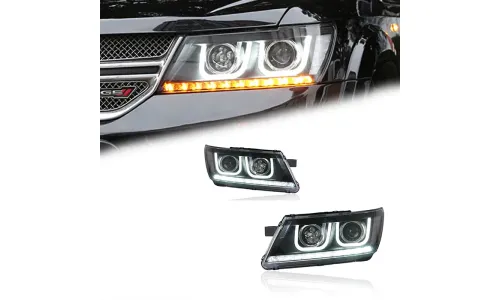 Фары передние LED с ходовыми огнями для Dodge Journey/Freemont (2009-2016), комплект, комплект, FT Carlight Carlight — фото 1