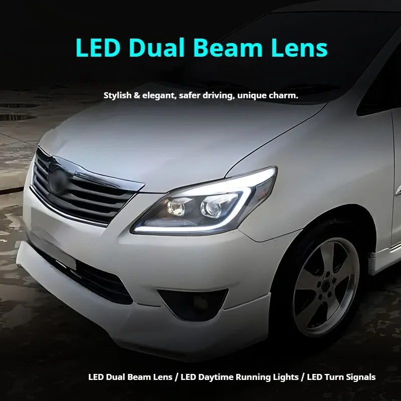 Фары передние LED с ходовыми огнями для Toyota Innova (2012-2015), комплект, комплект, FT Carlight Carlight — фото 4
