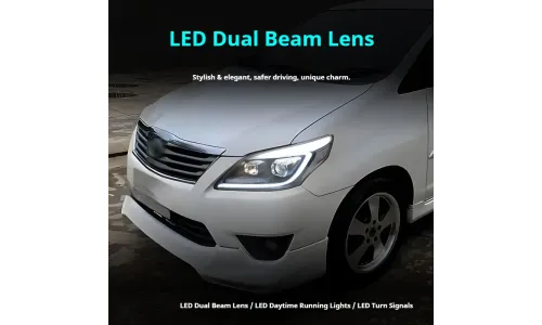Фары передние LED с ходовыми огнями для Toyota Innova (2012-2015), комплект, комплект, FT Carlight Carlight — фото 4