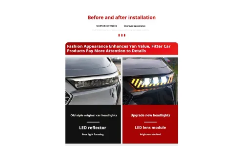 Фары передние LED с ходовыми огнями для Honda Accord 11 (2023-2025), комплект, FT Carlight — фото 7