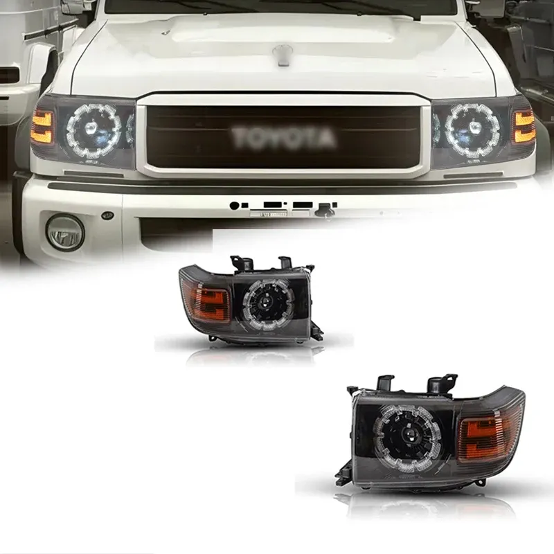 Фары передние LED с ходовыми огнями для Toyota Land Cruiser 70 (2007-2023), комплект, комплект, FT Carlight Carlight — фото 1