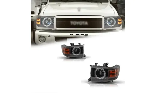 Фары передние LED с ходовыми огнями для Toyota Land Cruiser 70 (2007-2023), комплект, комплект, FT Carlight Carlight — фото 1