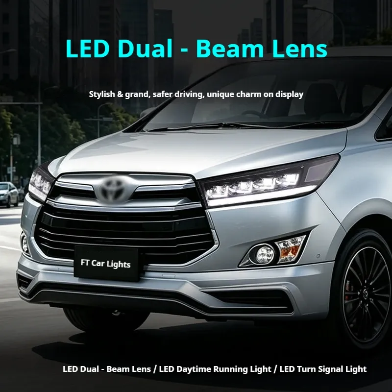Фары Full LED проектор ДХО для Toyota Innova (2016-2022), комплект, комплект, FT Carlight Carlight — фото 4