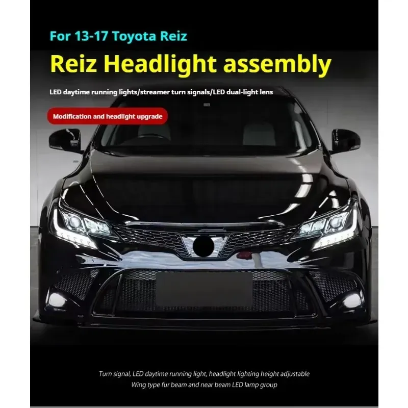 Фары передние LED с ходовыми огнями для Toyota Reiz Mark X (2013-2017), комплект, комплект, FT Carlight Carlight — фото 5