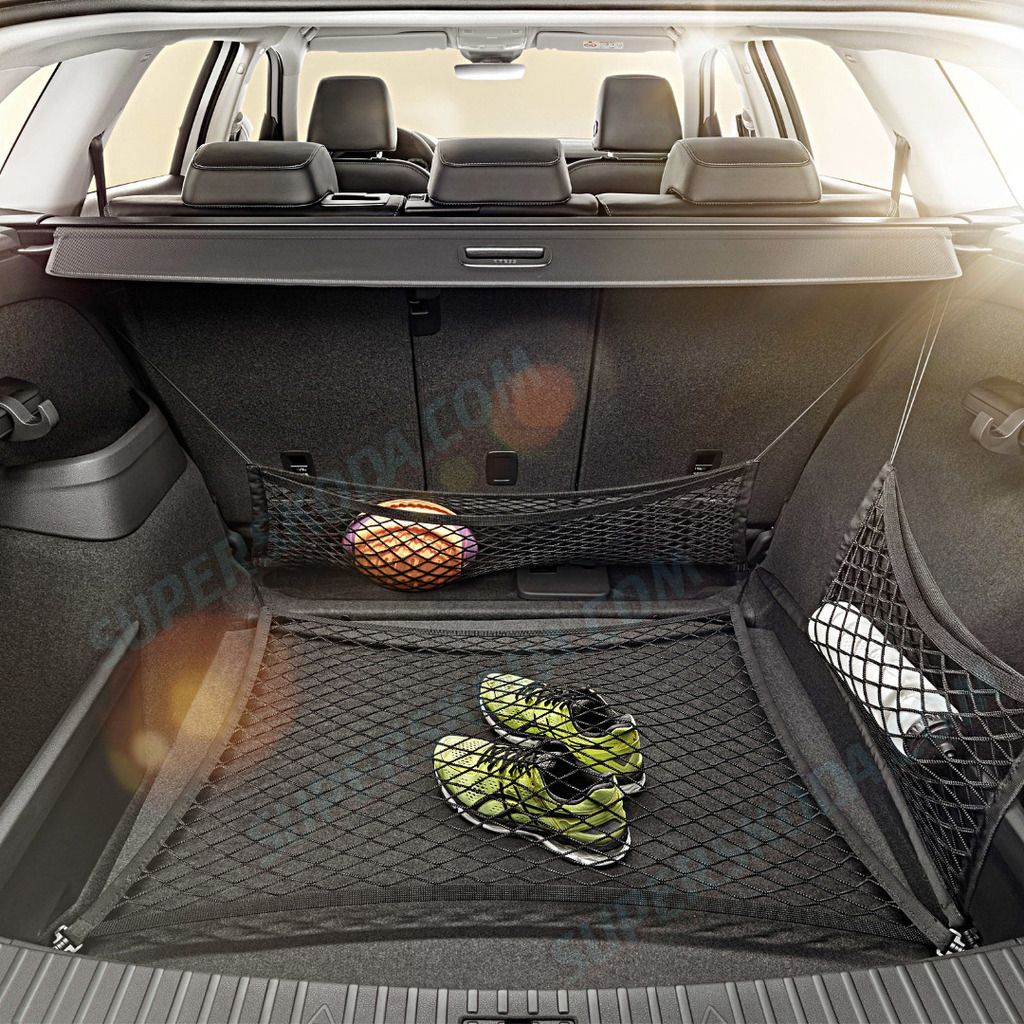 Сетки в багажник Skoda Kodiaq, для пятиместных автомобилей, черный, оригинал — фото 1