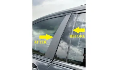 Накладки на стойки двери, черные матовые 2 шт. для Nissan 350Z 2004-2008 — фото 2
