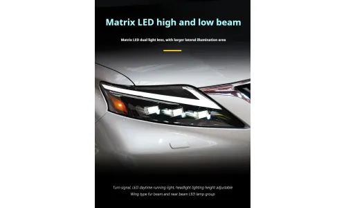 Фары передние LED с ходовыми огнями для Lexus RX200/RX270 (2009-2012), комплект, комплект, FT Carlight Carlight — фото 2