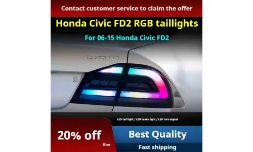 Задние LED-фонари динамический поворотник для Honda Civic FD2 (2006-2015), комплект, комплект, FT Carlight Carlight — фото 2