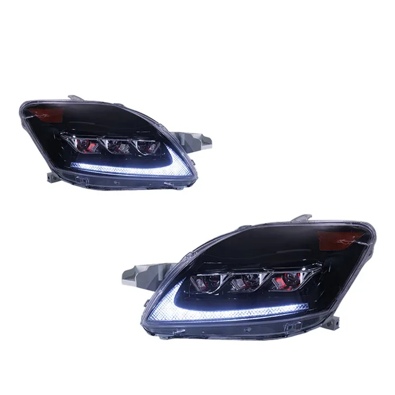 Фары передние LED с ходовыми огнями для Toyota Vios (2008-2013), комплект, комплект, FT Carlight Carlight — фото 6