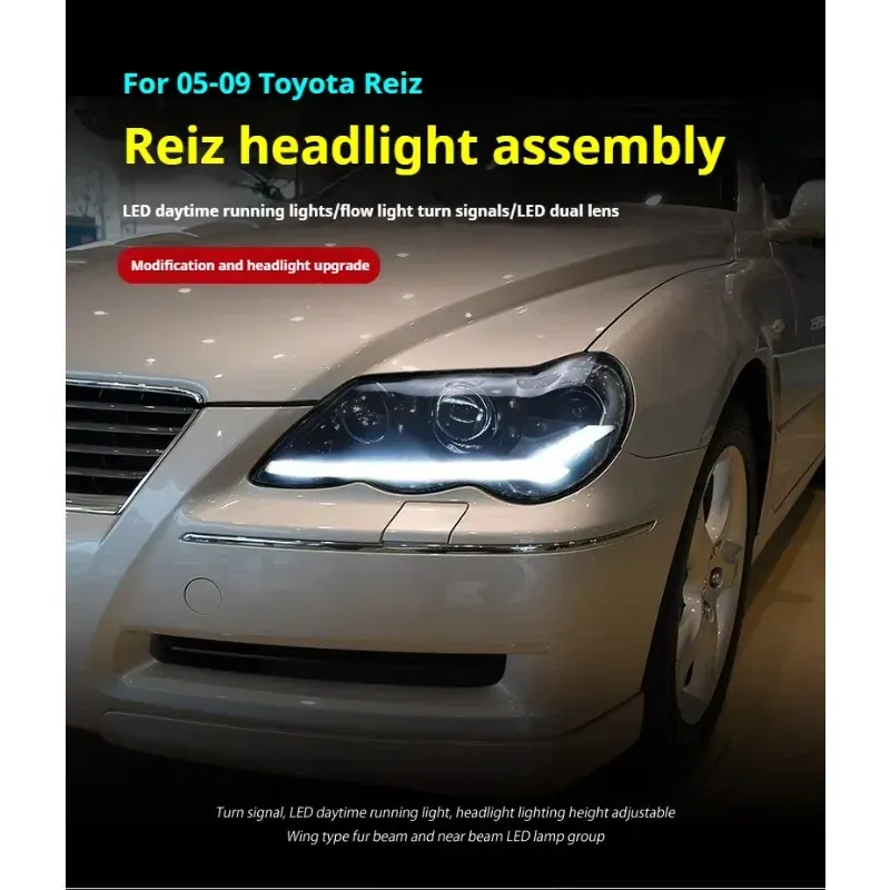 Фары передние LED с ходовыми огнями для Toyota Reiz Mark X (2005-2009), комплект, комплект, FT Carlight Carlight — фото 5