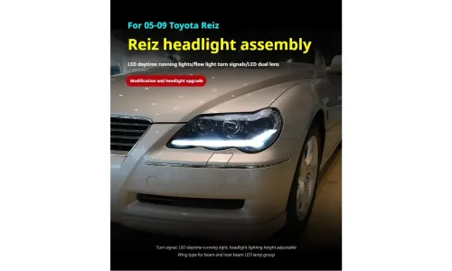Фары передние LED с ходовыми огнями для Toyota Reiz Mark X (2005-2009), комплект, комплект, FT Carlight Carlight — фото 5