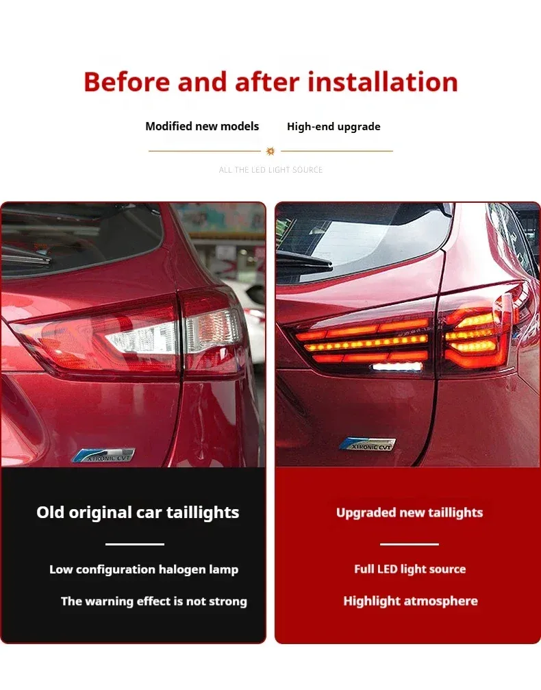 Задние LED-фонари динамический поворотник для Nissan Qashqai (2016-2022), комплект, комплект, FT Carlight Carlight — фото 7