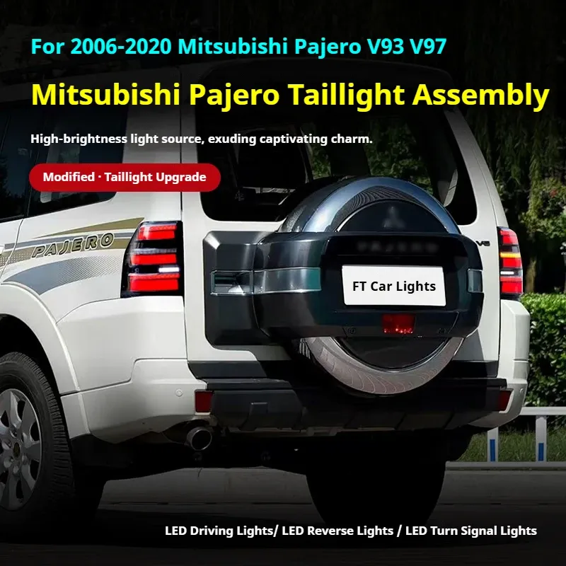 Задние LED-фонари динамический поворотник для Mitsubishi Pajero V93/V97 (2006-2020), комплект, комплект, FT Carlight Carlight — фото 5