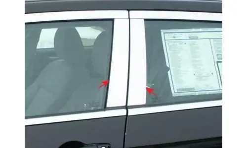 Накладки стоек дверей из нержавеющей стали 4 шт отделка двери QAA для Chrysler 300 2005-2010 — фото 1