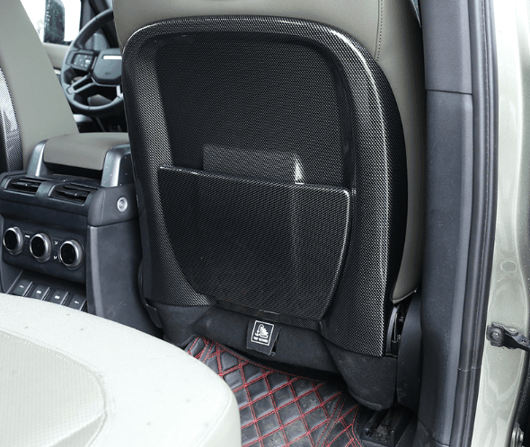 Накладки на спинки сидений Land Rover Defender, большие, под карбон — фото 2