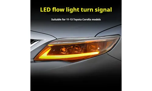 Фары передние LED с ходовыми огнями для Toyota Corolla (2011-2013), комплект, комплект, FT Carlight Carlight — фото 2