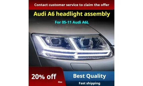 Фары Full LED проектор ДХО для Audi A6 (2005-2011), комплект, комплект, FT Carlight Carlight — фото 2