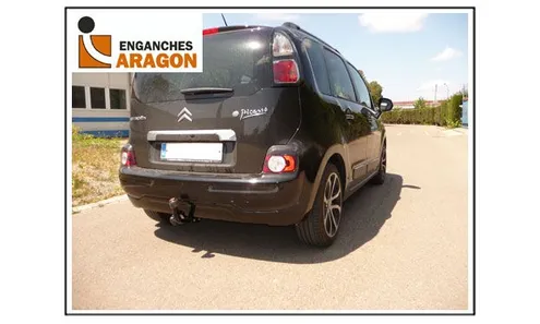 ТСУ для CITROEN C3 Picasso 2009-, Тип шара: Горизонтальный, условно-съемный (лебединая шея) (A) / Ситроен C3 Пикассо — фото 2