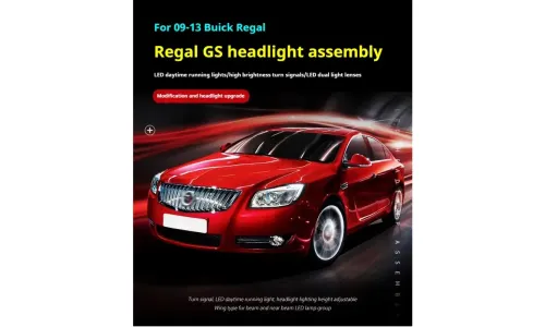 Фары передние LED с ходовыми огнями для Buick Regal GS (2009-2013), комплект, комплект, FT Carlight Carlight — фото 5