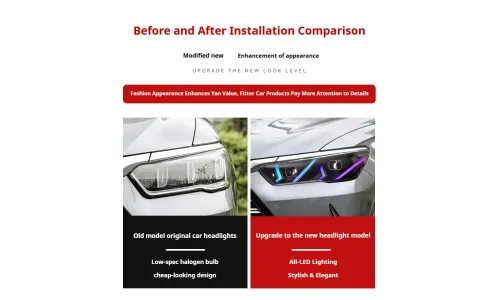 Фары Full LED проектор ДХО RGB для BYD Song Pro (2019-2024), комплект, комплект, FT Carlight Carlight — фото 7