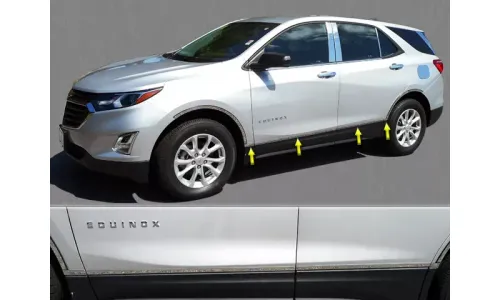 Chevy Equinox 2018-2020 нержавеющая полированная хромированная отделка нижней двери 8 шт. — фото 1