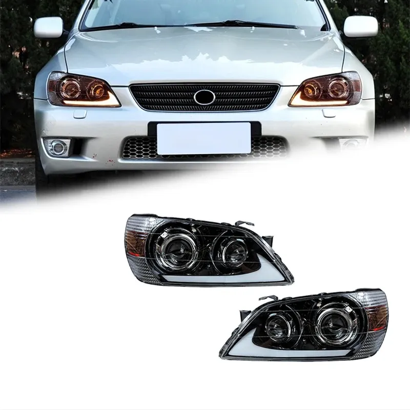 Фары передние LED с ходовыми огнями для Lexus IS (1998-2005), комплект, FT Carlight — фото 1