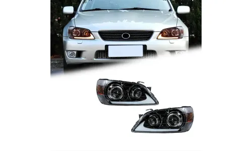 Фары передние LED с ходовыми огнями для Lexus IS (1998-2005), комплект, FT Carlight — фото 1