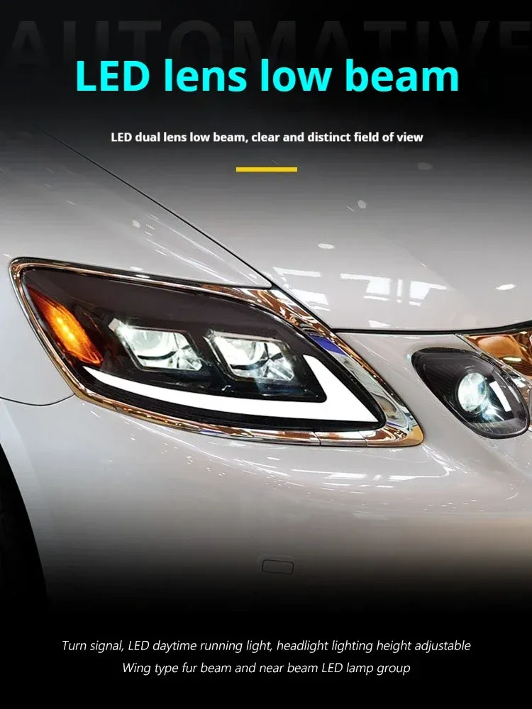 Фары передние LED с ходовыми огнями для Lexus GS (2004-2012), комплект, комплект, FT Carlight Carlight — фото 2