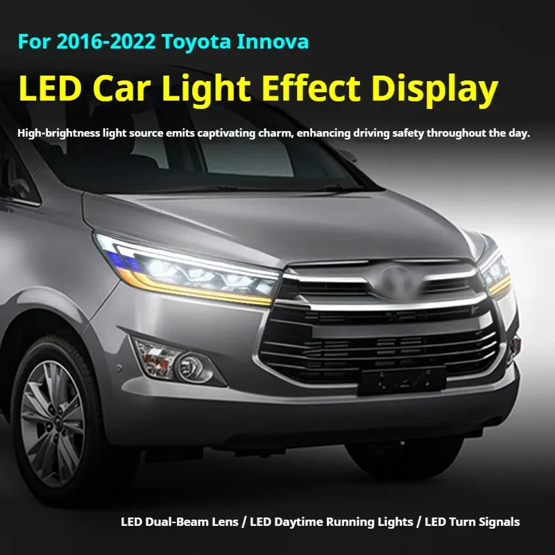 Фары передние LED с ходовыми огнями для Toyota Innova (2016-2022), комплект, комплект, FT Carlight Carlight — фото 5