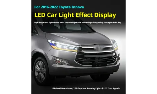 Фары передние LED с ходовыми огнями для Toyota Innova (2016-2022), комплект, комплект, FT Carlight Carlight — фото 5