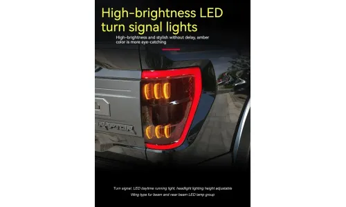 Задние LED-фонари Full LED динамический поворотник для Ford Raptor F-150 (2022-2023), комплект, комплект, FT Carlight Carlight — фото 3