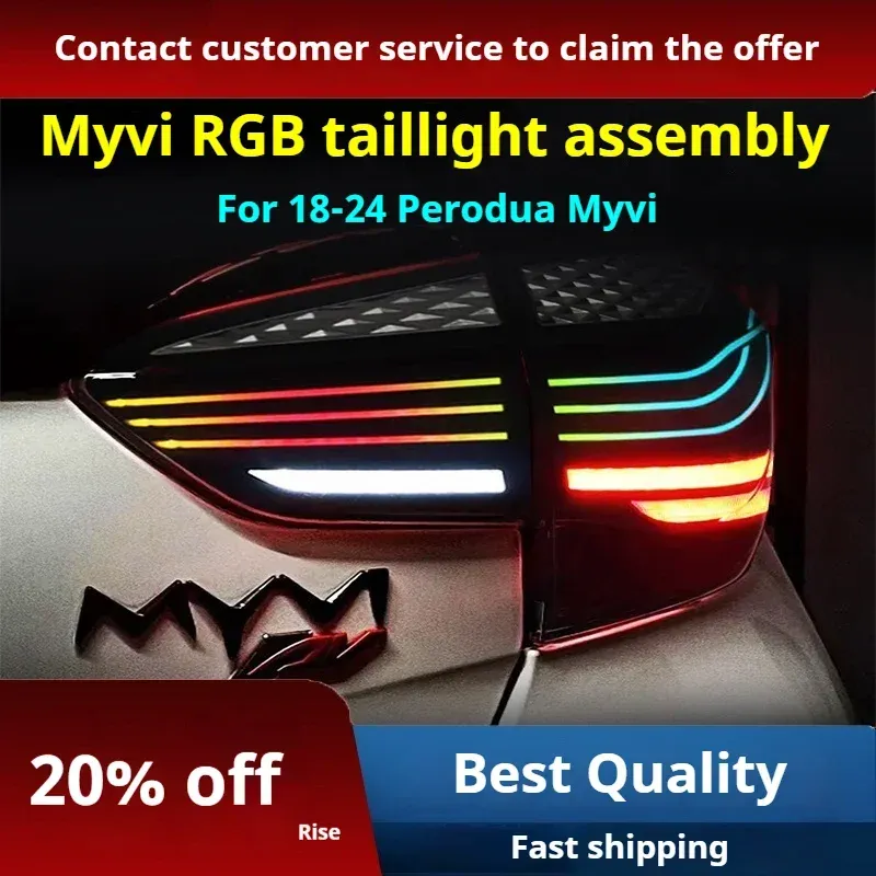 Задние LED-фонари RGB динамический поворотник для Perodua Myvi (2018-2024), комплект, комплект, FT Carlight Carlight — фото 2
