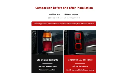 Задние LED-фонари динамический поворотник для Toyota Land Cruiser 80 (1989-1998), комплект, комплект, FT Carlight Carlight — фото 7