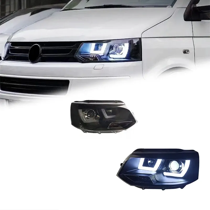 Фары передние LED с ходовыми огнями для VW Multivan T5 (2010-2015), комплект, комплект, FT Carlight Carlight — фото 1