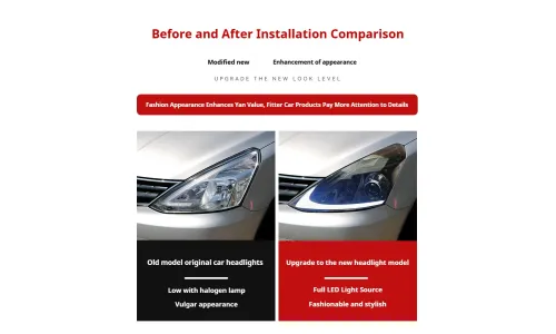 Фары Full LED проектор ДХО для Nissan Livina (2013-2017), комплект, комплект, FT Carlight Carlight — фото 7