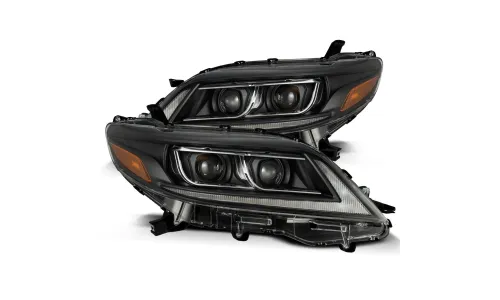 Фары Black Pro Series для Toyota Sienna L/LE/XLE 2011–2020, AlphaRex — фото 1